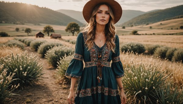 Explorez la bohème chic : la robe champêtre incontournable